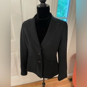 Ann Taylor Black Blazer with Finished Edge Size 8